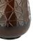 Dark Brown Hammered Texture Metal Vase Set
